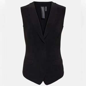 Norma Kamali Black Sleeveless Tailored Vest